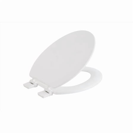 OakBrook Collection Laurel Elongated White Wood Toilet Seat