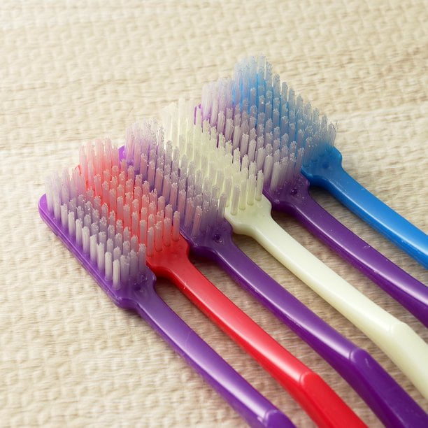 6pcs Premium Manual Hard Bristles Toothbrush for Adult Teeth Stain