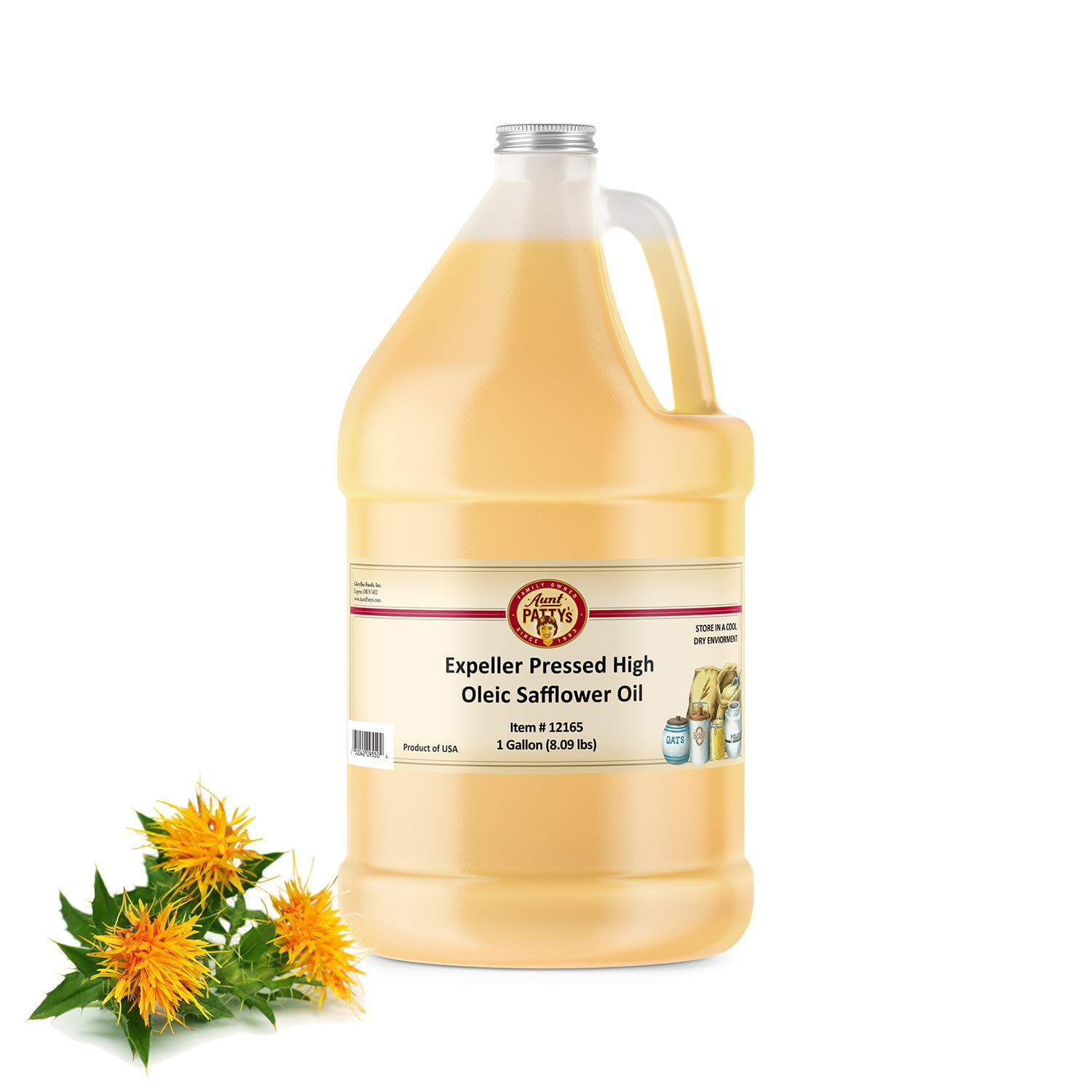 Aunt Pattys Expeller Pressed High Oleic Safflower Oil, 128 Fluid Ounce
