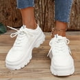 thumbnail image 3 of Dakaela Womens Slip on Platform Sneakers Lace up Walking Mule Shoes Work Backless Slip on Loafers, 3 of 9