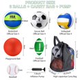 thumbnail image 2 of Set de pelota deportiva Realspring para niños y adolescentes con bolsa deportiva y bomba, 2 of 6