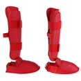 thumbnail image 3 of Performance PU Leather Shin Guard MMA Instep Leg Pads Muay Thai Artes Marciales Boxeo Kickboxing Entrenamiento Equipo de Protección - Seleccione Color L rojo Soledad Guardias Shin Instep, 3 of 10