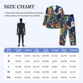 thumbnail image 4 of Daiia Colorful Floral Forest Fairy for Men's Long-Sleeved Pajama Set – Soft & Comfortable Sleepwear Button-Up Pajamas Cozy Lounge Wear-Large, 4 of 7