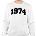 thumbnail image 2 of 1974 College Style Sweatshirt Unisex Large White, 2 of 5