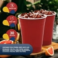 thumbnail image 2 of PAMI Red Party Cups Disposable Plastic Cups Party Supplies in Resealable Bag, 16 oz 30-Pack, 2 of 5