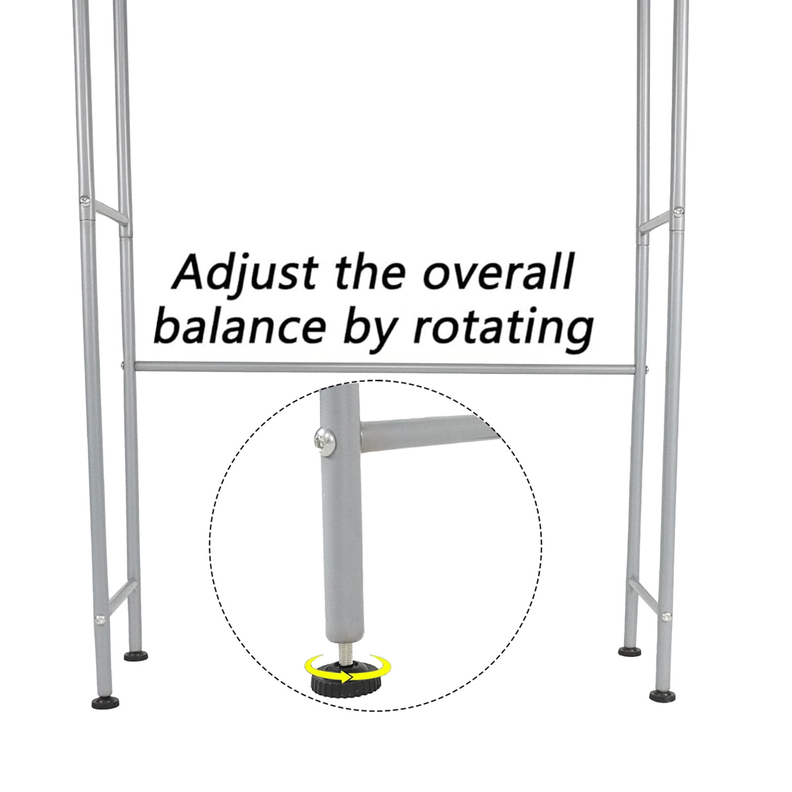 SUSUZI Over The Toilet Rack 2 Tier Bathroom Shelf Over Toilet Storage Organizer Freestanding Above Toilet Storage Rack Metal Bathroom Stand and Space Saver Shelf