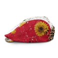 thumbnail image 2 of FUIALDOLG Polyester Flat Cap for Outdoor Driving Camping, Soft Adjustable Newsboy Hat, Sunflower, 2 of 4