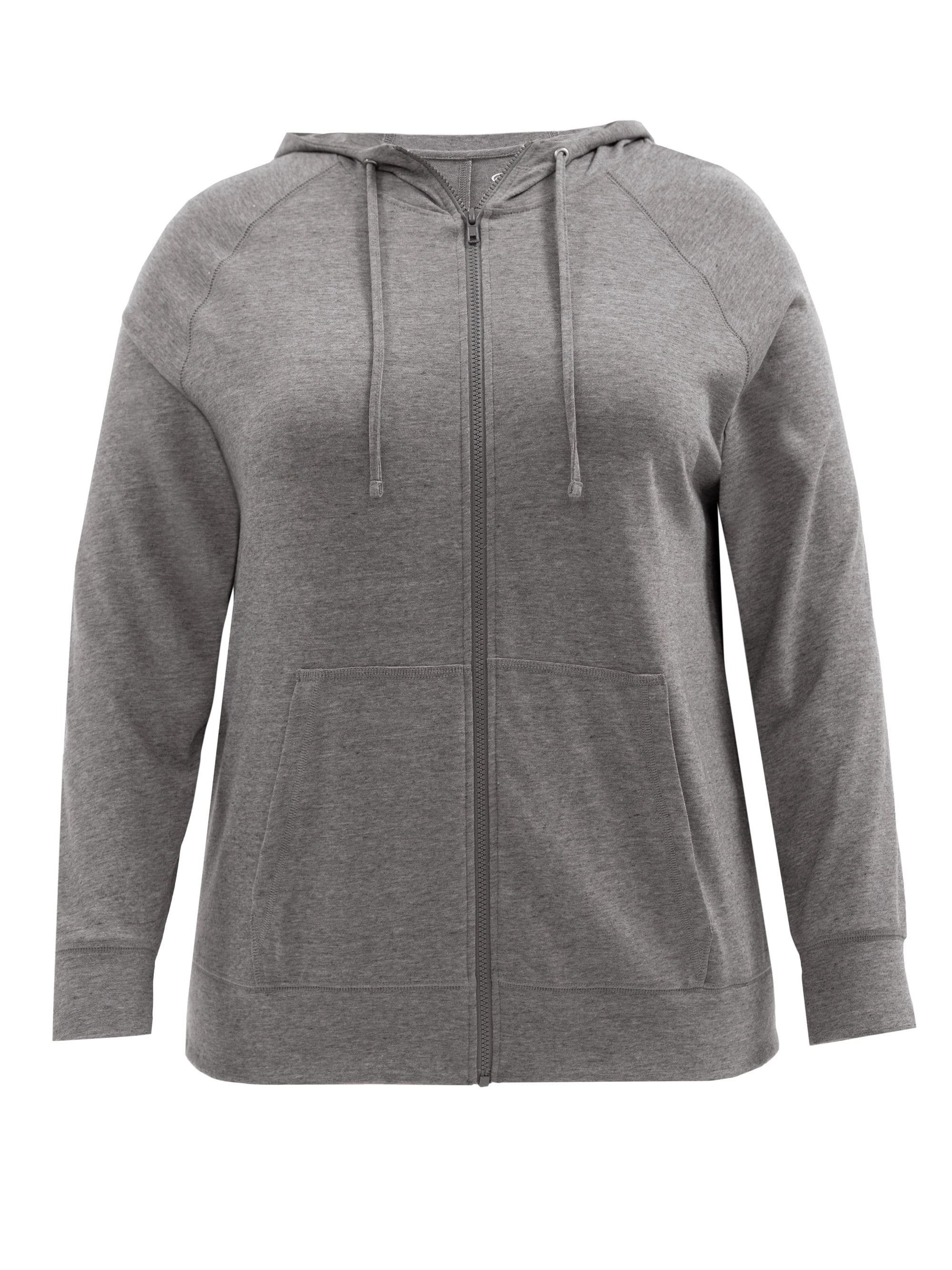 Athletic Works Women's Plus Lightweight Zip-Up Hoodie Jacket, Size 1X-5X
