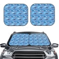 thumbnail image 2 of Wukai Blue Fish Car Front Windshield Sun Shade,Sun Visor Shield Block Automotive Interior Protector Blocks UV Rays-Large, 2 of 6
