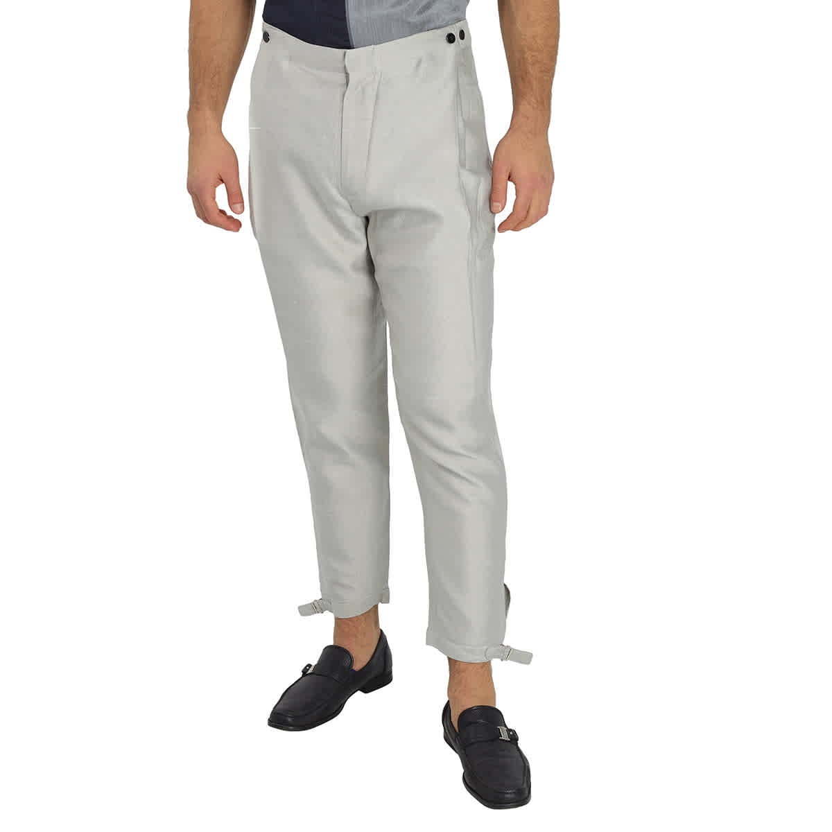 Giorgio Armani Lvr Exclusive Wool Formal Pants - Grey | Editorialist