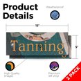 thumbnail image 2 of Tanning Vinyl Decal 2 Pack of 12 Inch x 5 Inch Weatherproof Heavy-Duty Adhesive Backing | Beauty Services, Professional Equipment, Clear Messaging | Made in USA, 2 of 6