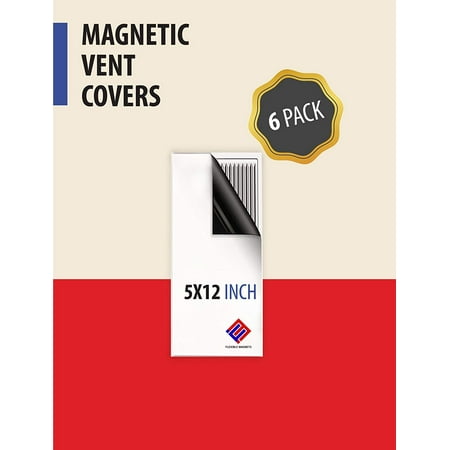 Tiki Vent MAGNETIC VENT COVER Register Cover for Air Vents. An AC Vent Deflector in A Magnetic Sheet Form! (5 x 12 Inches 6 Pack) ()