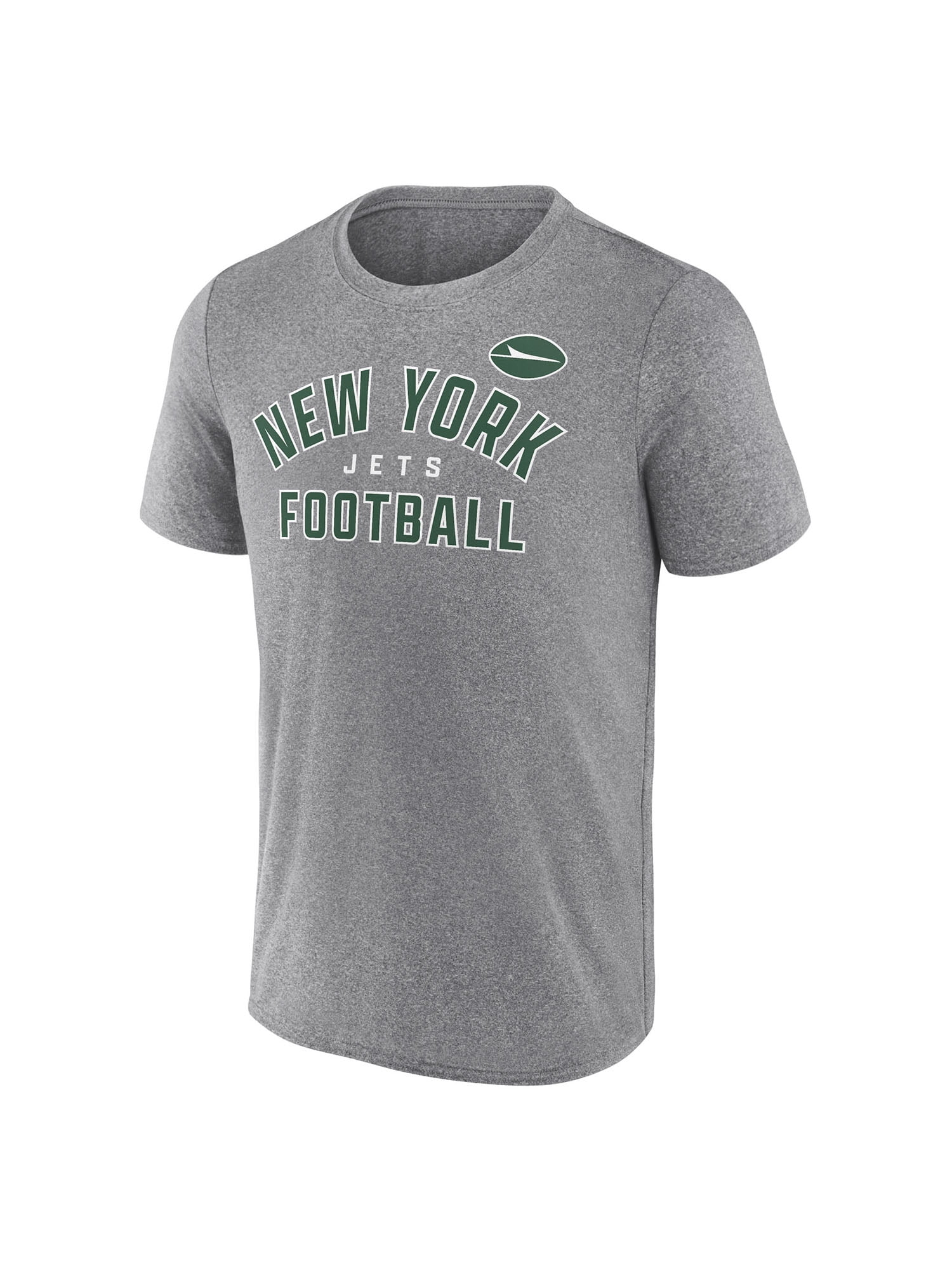 NFL Men's New York Jets Synthetic Gray Short Sleeve Arch Logo T-Shirt – All 32 Teams Available