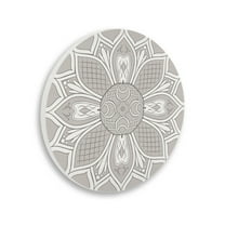 Stupell Industries Kaleidoscopic Flower Petal Pattern Symmetrical Fractal Shapes Graphic Art Unframed Art Print Wall Art, Design by Ziwei Li