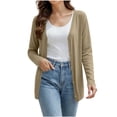 thumbnail image 2 of WIZUTIZ Women's V Neck Button Down Cardigan Lightweight Breathable Long Sleeve Sun Protection Tops, 2 of 8