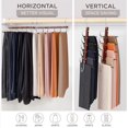 thumbnail image 4 of bvcdtgh Pants Hangers Space Saving \u2013 2 Pack European Beechwood Hanger for Jeans  Scarves  Leggings \u2013 Closet Organizer and Space Saver Pant Rack  Leggings Hanger  and Scarf Holde, 4 of 7