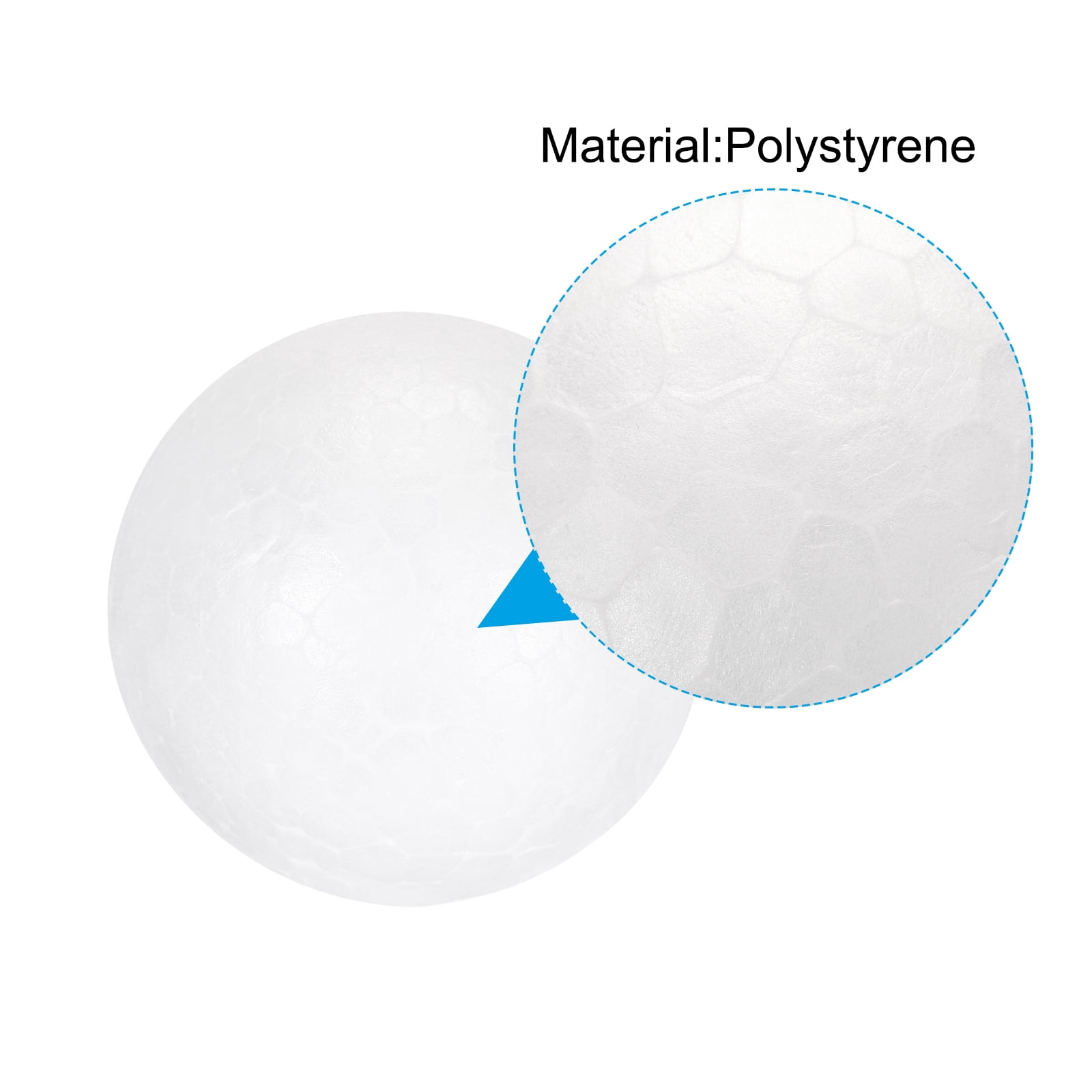 White Foam Balls Round 1.75 Inch Model Polystyrene Spheres Craft Balls for Art Craft Household Party Decoration 50Pcs