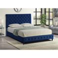 thumbnail image 3 of Best Master Furniture Lit Plateforme Complet en Velours Tufté Bleu, 3 of 3