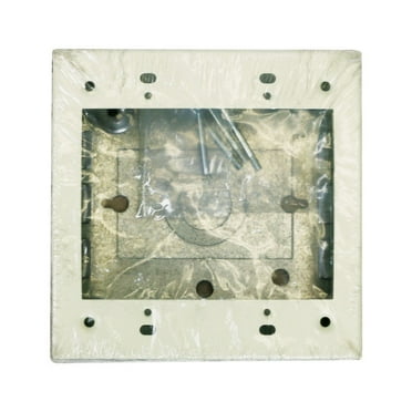 Wiremold Two Gang Box Fitting,Ivory,Steel V5747-2