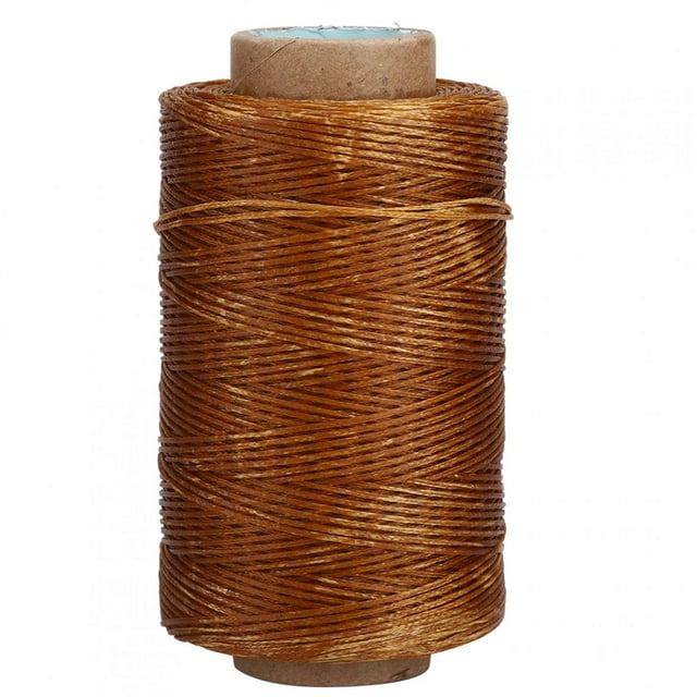 GLOGLOW Hilo Encerado, cordón Encerado Plano 150D para artesanía en Cuero Reparación de Calzado de encuadernación DIY Proyectos de Cuero 250m/820.2ftcafé) Khall Tendencias