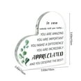 thumbnail image 3 of Kumdkd Acrylic Heart Shaped Ornament with Custom Message, Multicolor Transparent 3.9 Inch Inspirational Keepsake for Desk, Home Decor & Gift Giving, 3 of 8
