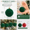 thumbnail image 4 of KuKeDi 12 Pack Christmas Ornaments Balls, 2.36 Inch Flocked Christmas Tree Decorations, 4 of 7