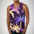 thumbnail image 2 of YABCSAZ Men's Tank Tops Casual Palm Graphic Tanks Summer Loose Fit Tops Quick Dry Sleeveless T-Shirts for Men Cotton Fitness Athletic Tank Tops for Beach Workout Hawaii Vacation, 2 of 5