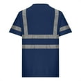 thumbnail image 4 of UVEASISHA Mens Quick Dry T-Shirts Short Sleeve High Visibility Safety T Shirts Hi Vis Reflective Construction Work Shirts with Reflective Strips and Front Pocket, 4 of 5