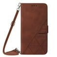 thumbnail image 2 of SaniMore for iPhone 14 Pro PU Leather Case, Magnetic Closure Flip Wallet Cover Built-in Card Slot & Multi-View Kickstand Detachable Shoulder Strap Full Body Protective Shell, Brown, 2 of 9