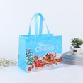 thumbnail image 4 of Christmas Cartoon Laminated Non-Woven Tote Bags with Handles, Reusable Eco-Friendly Grocery Shopping Bags, Multipurpose Gift Bags for Holiday Parties & Shopping Trips, 12.6*6.7*9.8in, C, 4 of 5