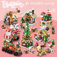 thumbnail image 1 of Serie navideña de ensamblaje de rompecabezas compatible con Lego, pequeñas partículas, juguetes para niños, adornos de regalo de cumpleaños, 1 of 4
