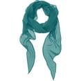 thumbnail image 1 of INSPIRAR CHIC Mujeres Bufandas Grandes Lisas, Chal de Gasa de Rombo Sólido para Hombres y Mujeres 175x50cm/68.9x19.7 pulgadas (LxA) Azul Pavo Real, 1 of 6