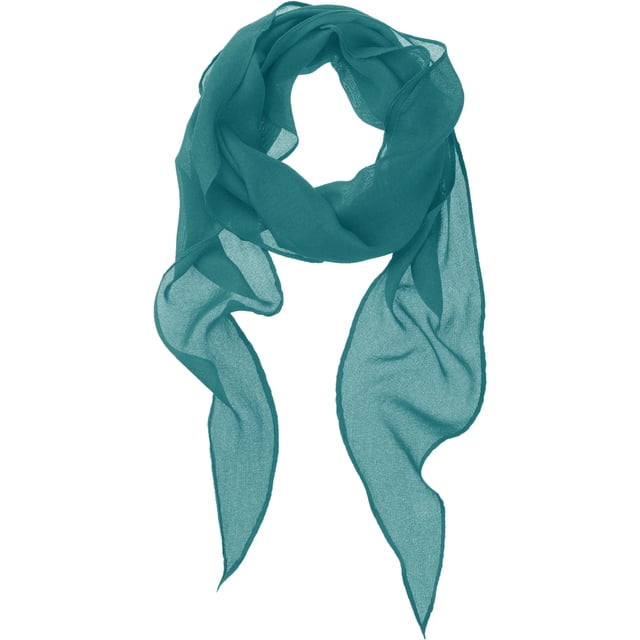 INSPIRAR CHIC Mujeres Bufandas Grandes Lisas, Chal de Gasa de Rombo Sólido para Hombres y Mujeres 175x50cm/68.9x19.7 pulgadas (LxA) Azul Pavo Real
