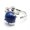 Lapis Lazuli, variant on 1X Mini Turtle Ring Natural Crystal Stone Chakra Quartz Round Bead Healing Reiki-Adjustable Opening-Blue Turquoise