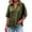 Green, variant on Women T-Shirts Summer Casual Blouse With Lapel Collar Breathable Lightweight Short Sleeve Tops Versatile Solid Color Streetwear