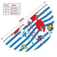 thumbnail image 3 of Lsque Red Funny Crab on Blue Stripe Print Christmas Tree Skirt, Tree Skirt with Ties or Velcro, Perfect for Holiday Decorations, Halloween, and New Year-30", 3 of 7