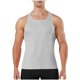 thumbnail image 2 of Camiseta sin mangas con cuello en V para hombre, color liso, informal, de verano, para fitness, sin mangas, para hacer ejercicio, correr, entrenar, chaleco transpirable de poliéster para hombre., 2 of 9