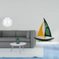 thumbnail image 2 of Acuario de escritorio,Pecera pequeña transparente,pecera,jarrón,mesa,Figura de velero,Escultura de velero de hierro para decoración de oficina y hogar,Estatua de barco de escritorio para, 2 of 8