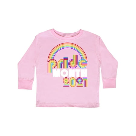 

Inktastic Pride Month 2021 Rainbow Retro Look Gift Toddler Boy or Toddler Girl Long Sleeve T-Shirt