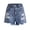 Blue, variant on LWNYDPLSD Girl Denim Shorts Elastic Waisted Ripped Jean Shorts for Kids Vintage Frayed Hem Jorts Teens Girl Summer Streetwear Clothes
