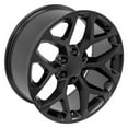 thumbnail image 4 of OE Wheels CV98B 20 Inch Rim Fits Silverado 1500 Snowflake Style 6x139.7 20x9 Satin Black - Hollander 5668 (1), 4 of 5