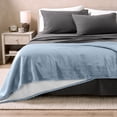 thumbnail image 2 of Bare Home Manta de Cama de Felpa Sherpa Mullida y Suave, Reversible, Liviana, Tamaño Matrimonial/queen, Azul Polvoriento, 2 of 6