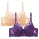 thumbnail image 1 of Puntoco Sujetadores para mujer sin aros, 2 piezas, ropa interior con hebillas delanteras y estampado de leopardo para mujer, sujetador sin cierre de acero, 1 of 2