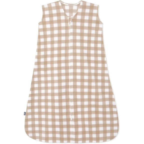 HALO Wearable Blanket Micro-Fleece Tog 1.0, Gingham Tan, Small