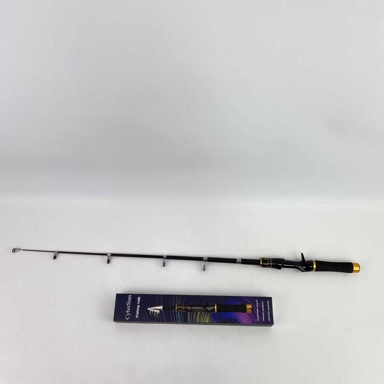 CyberStan Fishing rods,Fishing Pole Combo Set,2.1m/6.89ft  Carbon Fiber Telescopic Fishing Rods Sea Saltwater Freshwater Kit Fishing