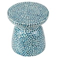 thumbnail image 2 of A & B Home Contemporary Capiz Stool With Blue Finish 44832-DS, 2 of 7