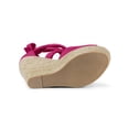thumbnail image 3 of BLISSFUL STEP Chaussures pour Femmes Espadrilles à Lacets Sandales Compensées à Plateforme Rose Vif 7, 3 of 8