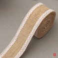 thumbnail image 3 of CAROOTU Rustic Burlap Lace Ribbon Roll for Burlap Decoration Wedding Party Decor Home Embellishment DIY, 3 of 7