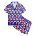 thumbnail image 4 of Luvoko Tween Children DIY Anniversary Print Pajama Set Short Sleeve Button Up Top And Shorts, 4 of 5