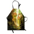 thumbnail image 1 of Fantasy Apron Forest with Waterfall Vivid Autumn Season Nature Inspired Digital Painting Print, Unisex Kitchen Bib Apron with Adjustable Neck for Cooking Baking Gardening, Multicolor, by Ambesonne, 1 of 3